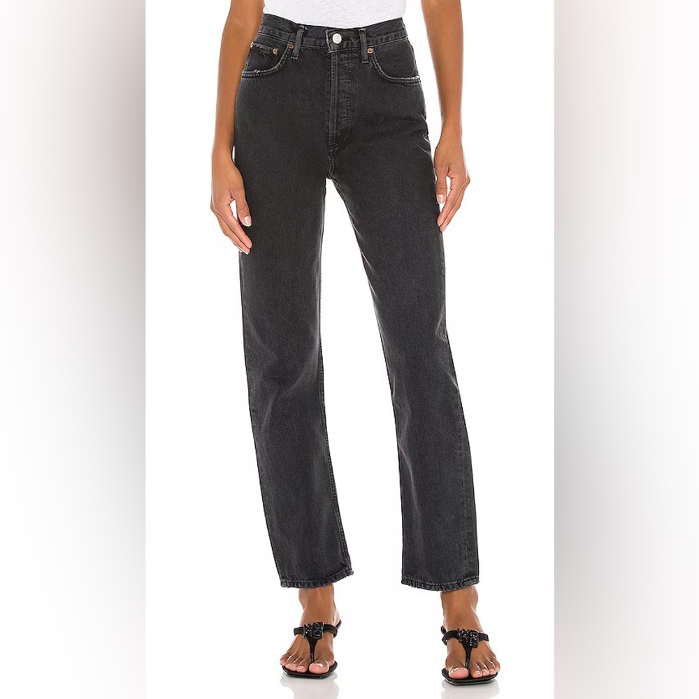 AGOLDE 90s Pinch Waist Jeans in Black Tea